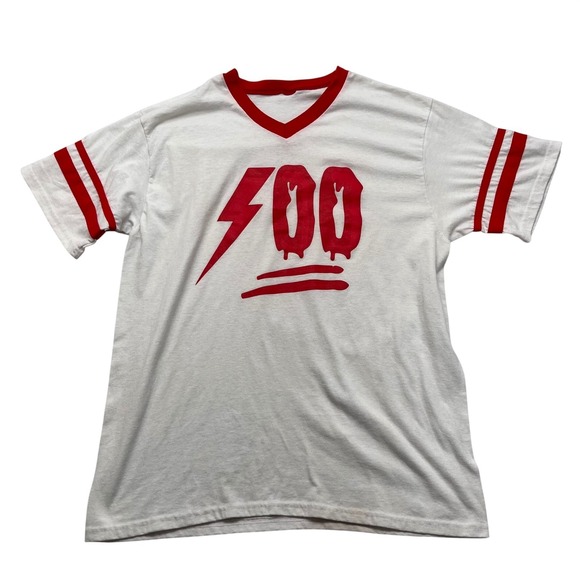 Truck Torrence Other - 100 Soft Truck Torrence "Keep It 100" Lightning Bolt Ringer Tee-White/Red XL
